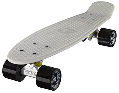 Ridge Skateboards Glow in the Dark Mini Cruiser Board Skateboard, komplett, 55cm