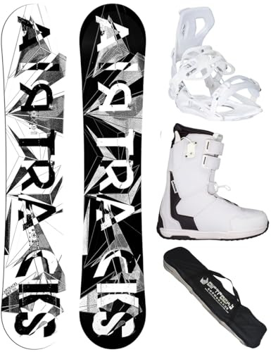 Airtracks Damen Snowboard Set BWF Lady Camber + Bindung + Boots | Komplettset: BWF Lady Camber Board, Bindung Master W, Boots und Snowboard Bag – All Mountain, Freestyle, Freeride