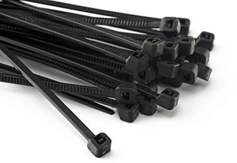 100 Stück Kabelbinder 300mmx4,8mm für Schattiernetz Zaunblende Zaun in schwarz