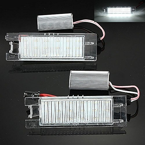 2 x LED-Kennzeichenbeleuchtung von KaTur, Audew 18, für Opel, Corsa C und D, Astra H und J
