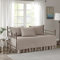 Comfort Spaces All Season Cozy Bedding with Bedskirt Tagesbett-Set, Mikrofaser, Taupe, Daybed (75x39), 5