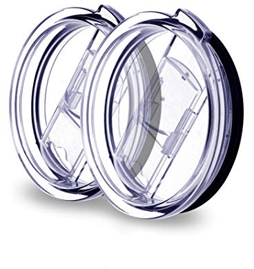 Tumbler Lid Compatible for 20 Oz Yeti Rambler and More Cooler Cup, Splash Proof Open - Close Slide Lids, Straw Friendly