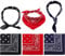 Blulu 6 Stücke Paisley Bandanas Unisex Cowboy Bandanas Neuheit Druckkopf Wickeln Schal Armband Partei Bandanas für Erwachsene und Kinder (Rot, Marine und Schwarz)