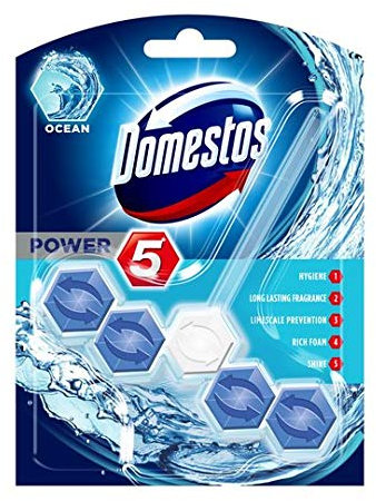 Domestos Power 5 Ocean Block Toilet Rim Cleaner 55g (4 Pack)