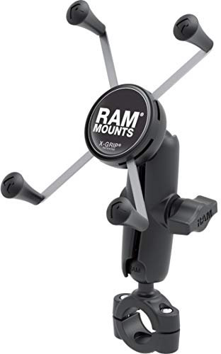 Ram Mounts Motorrad-Navigationsgeräthalterung X-Grip® Kit mit MNT Klemmschelle für Phones groß, Unisex, Multipurpose, Ganzjährig, schwarz