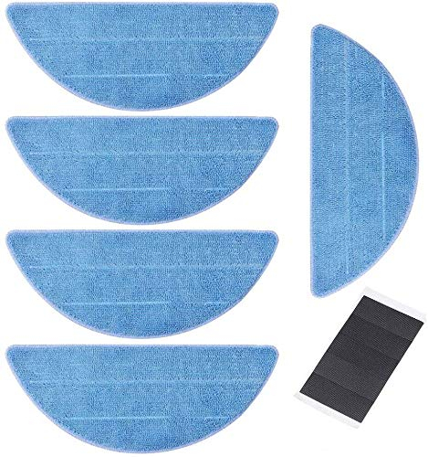 Hannets 5 Ersatztücher kompatibel mit Medion MD18501 I Hochwertiges Ersazset für Roboterstaubsauger Saug und Wisch Roboterstaubsauger Medion MD 18501