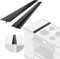 ddLUCK 2 Pack Silicone Stove Hob Counter Gap Cover, 63cm/25 Cooker Gap Filler Heat Resistant Worktop Seals Spills Strips for Oven, Stovetop and Kitchen Appliances Countertop (Black)