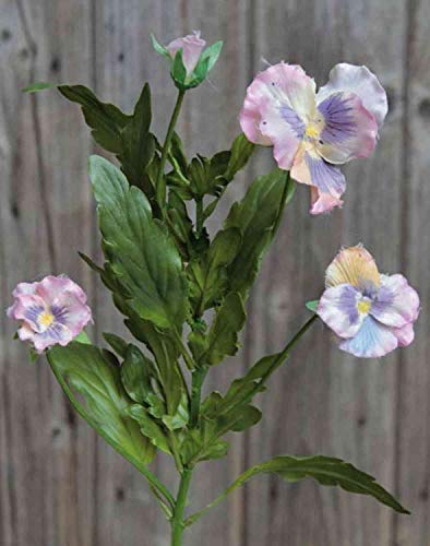 artplants.de Künstliches Stiefmütterchen SILANA, rosa-violett, 30cm - Hornveilchen Deko/Kunstblume Stiefmütterchen