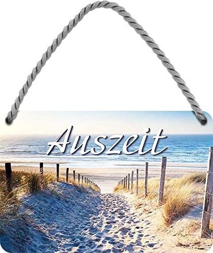 schilderkreis24 Blechschilder Kollektion 18x12cm – Nordsee, Ostsee & Meer: Dekoration & Geschenkideen mit maritimen Sprüchen (Auszeit -2)