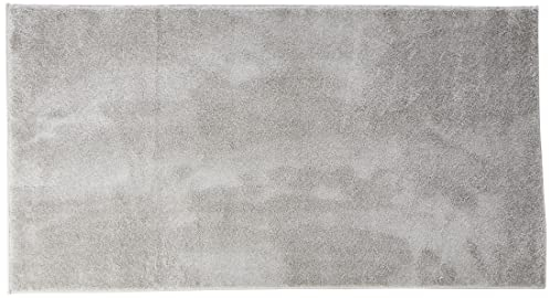 Mia's Teppiche Emma Wohnzimmer Teppich, Kurzflor, 80x150 cm, Grau