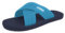 Kilter Men's Axis Lightweight Cross Strap Slip-On Summer Slider Sandal - Navy & Sky Blue - 6 UK