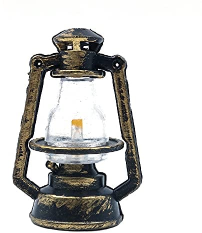 CENPEK 4er-Pack Puppenhaus-Kerosinlampe im Maßstab 1:12, Miniatur-Laternenlicht für Zimmerpflanzen, Töpfe, Gartendekoration