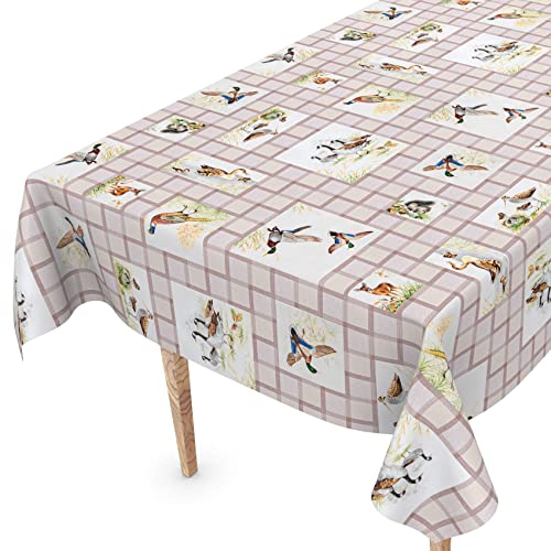 Tischdecke abwaschbar Wachstuch Wachstuchtischdecke 100 x 140cm Schnittkante Jagd Motiv Gartentischdecke Wachstuch