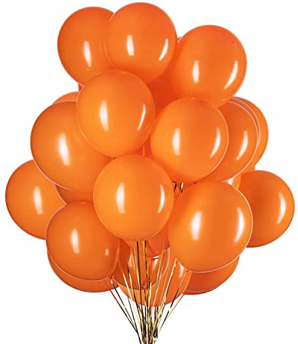 50 Stück 12 Zoll Luftballons Orange,Helium Latex Ballon für Partys Deko