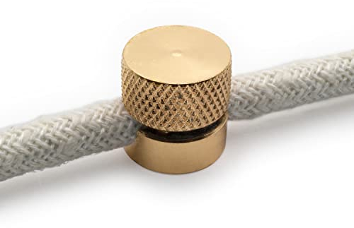 AMARCORDS - 10 Aluminium Deckenpins mit sichtbarer Kabelanpassung. Deckenbefestigung für Lampen und Aufhängungen. Farbe GOLD