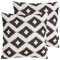 Icon Kissen, 2er Pack, Boho Kollektion, Drinnen und Draußen Stoff, Boho Geo Muster, 43cm x 43cm, Wasserabweisendes Kissen, Lounge, Terrasse, Garten, Gartenmöbel