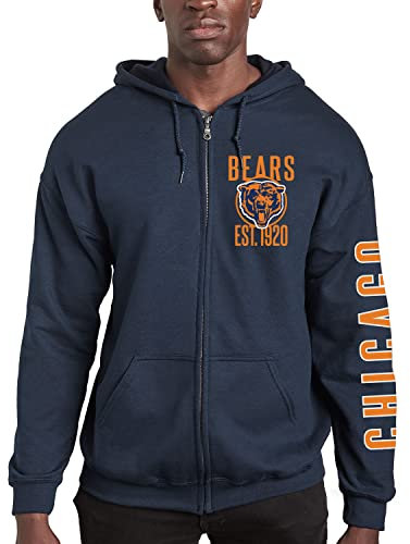 Junk Food Unisex NFL MVP Zip Hoodie Sweatshirt Kapuzenpullover, Blau, Large