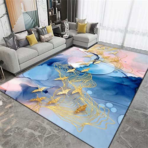 RUGMRZ Babyzimmer Deko Neue Einfache Federserie des Wohnzimmers Im Chinesischen Stil bettumrandung Teppich blau Teppich babyzimmer Zimmer deko Teenager babyzimmer deko mädchen Zimmer deko180x280CM