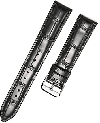 MUENShop Verlängertes Echtleder Armband XXL Schnellverschluss 18mm-22mm mit Faltschließe Schmetterlingsschnalle