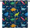 ANHOPE Cartoon Tier Dinosaurier Blickdichte Gardinen mit Ösen Thermo Vorhänge Kinder Jungen Mädchen Vorhang Blackout Curtain Wohnzimmer Schlafzimmer Verdunklungsvorhänge 2er Set H 138 x B 117 cm