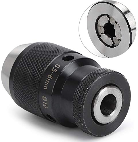 B10 Selbstsichernder Bohrer, Hartmetall Bohrfutter, Schnellspannbohrfutter für eine Vielzahl von Bohrern von 0,5–6 mm Spannfutter