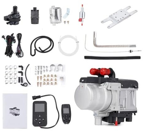 12V 5KW Car Diesel Water Heater Remote Control Switch Gasoline/Diesel Preheater Fuel Air Heater Parking Heating Accessories (Color : 12V 5KW B)
