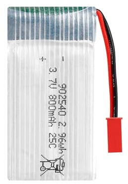 Lithium Polymer Akku 3.7V 800mAh 902540 25C Wiederaufladbarer Lipo Akku Lithium Ion Akku mit JST-2P Stecker für RC Drohne Flugzeug Zubehörteil