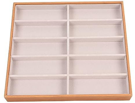 Organizzatore per Occhiali da Sole,Scatola per Occhiali con 10 Scomparti,Espositore in Velluto per Occhieli da Sole Supporto Cassetto Organizzatore Vassoio,Organizer Occhiali da Sole e da Vista (2#)