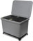 YourCasa Mülleimer Küche 4 Fächer [40L] im exklusiven Design - Mülltrennsystem mit Deckel und Fuß - Abfalleimer groß mit 4x10L herausnehmbaren Eimern Küchenabfalleimer recycling (Grau, 40 Liter)