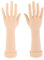 predolo Set von 2 Weiblichen Hand Schaufensterpuppen in Reinem Weiß, Haut, Lang
