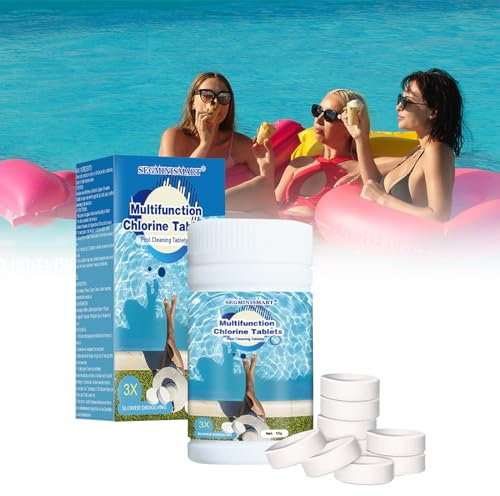 Pool Cleaning Tablet,Compressa per la Pulizia della Piscina, Magic Pool Cleaning Tablet,2024 Magic Pool Clean Tablet, Magic Pool Tup Cleaner, per Piscine,Spa 50g