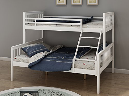 Panana Bunk Bed with Ladder, Triple Sleeper Bed Frame for Kids and Adults