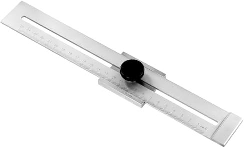 QWORK® Calibro di marcatura di precisione, Tracciatore parallelo in acciaio inossidabile con scala incisa al laser - Campo di misura 250 mm