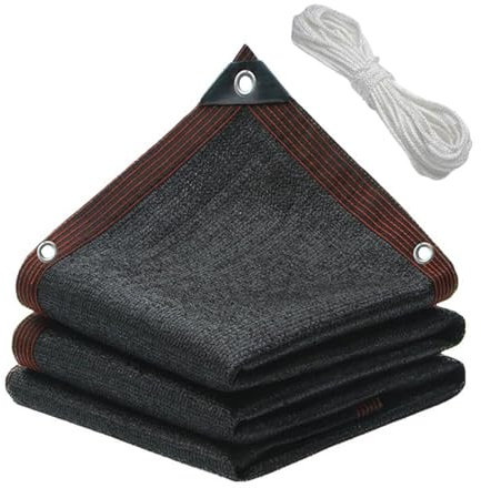 Voile Ombrage 2x5m Heavy Duty - avec œillets - 90% D'ombrage - Rideau Pergola Extérieur - Toile D'ombrage pour Serre, Poulailler, Extérieur, Grange ou Niche, Noir