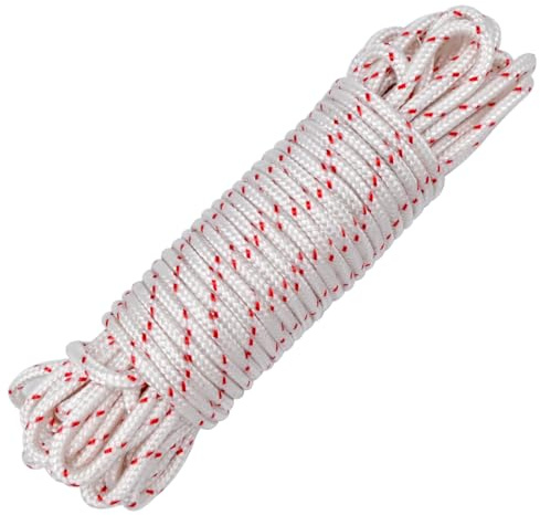 LICQIC 10 Meters 4.0mm Recoil Starter Rope Pull Cord, Rotavator Pull Cord, Lawn Mower Pull Cord for Chainsaw Lawn Mower Trimmer