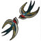 1Pair Birds Patches bestickte Bügel-On-Applikationen bestickte Flecken Vintage Swallows Vögel Eisen auf Flecken DIY-Nähaufkleber für Kleidung, gestickte Flecken