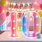 Rainbow Light Up Numbers, Colorful LED Number Lights 40 for 40th Birthday Decorations, 16 Color Changing Birthday Number Gifts for Women Party Anniversary Remote Night Light Wall Table Decor