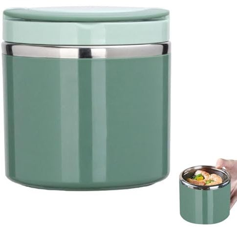 Termo para sopa de acero inoxidable - Termo para comida caliente de 1000 ml, recipiente para almuerzo con aislamiento de acero inoxidable | Termo hermético con asa para almuerzo, sopa caliente, comida