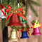 Weihnachtsgeschenke für Frauen, Weihnachtsglocken, Kunststoff-Dekorationen, buntes Puder, 5 cm, 6 Weihnachtsbaum-Anhänger, kleines Zubehör, Anhänger