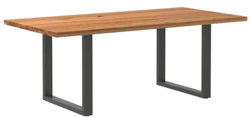 vidaXL Esstisch Hellbraun 200x100x74 cm Massivholz Eiche Rechteckig, Küchentisch, Restauranttisch, Tisch Restaurant, Esszimmertisch, Bistrotisch