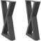 vidaXL Pieds de Table Basse 2 pièces Anthracite 38 x (42-43,3) cm Acier