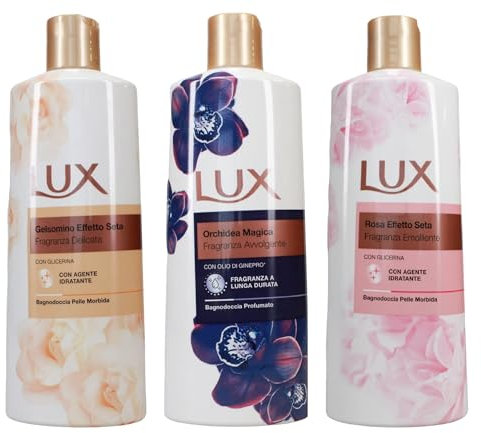 TRIO Velvet Jasmine + Soft Rose+ Magical Orchid LUX Shower Gel/Body Wash 3x500ml