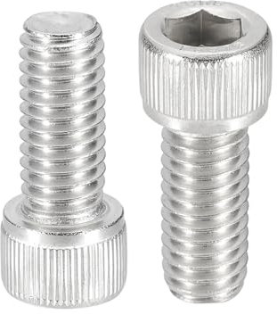 PATIKIL 10 Stück 3/8-16x7/8 Sechskantschrauben mit Innensechskant, 304 Edelstahlschrauben Sechskant-Antrieb Schrauben Set, Helle Oberfläche Gewindeschrauben Vollgewinde für Reparatur