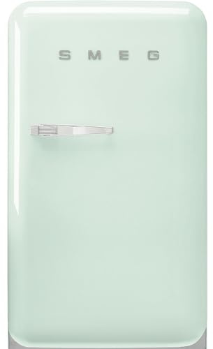 Smeg, FAB10HRPG6 Kühlschrank Happy Bar Vintage 1 Tür, 135 l, Scharniere rechts, kalt statisch, 2 verstellbare Einlegeböden, Flaschenhalter und LED-Beleuchtung, Höhe 97 cm, Wassergrün