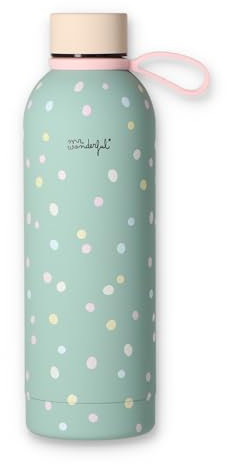 Mr. Wonderful - Botella térmica 500 ml - Polka dot print - Botella térmica realizada en acero inoxidable 304 de doble capa