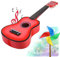Beaupretty Guitare 21 pour Garçon et Filles Instrument de Musique en Bois Guitare Portable pour Débutants Jouet Musical Éducatif
