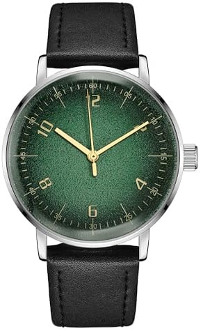 Boyarca Mechanische Vintage-Uhr mit gewölbtem Glasspiegel und 40-mm-Gehäuse, lässige und minimalistische mechanische Armbanduhr mit Handaufzug, für Damen und Herren