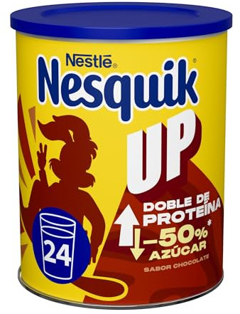 Nesquik UP Cacao Soluble Proteína 330g | Cacao soluble con proteína ideal para complementar la dieta, preparado en polvo fácil de mezclar con leche