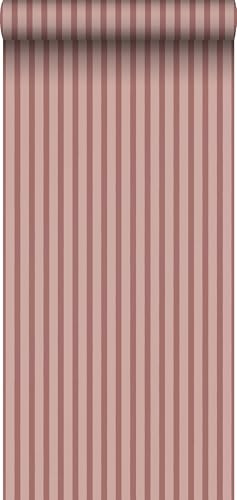 Sanders & Sanders Tapete horizontal gemalte Streifen Burgunderrot und Rosa 50 x 900 cm