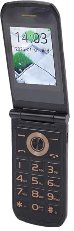 Topiky Téléphone à Clapet 4G LTE débloqué, Téléphone Portable pour Personnes âgées, Double Emplacement SIM, avec Batterie 4800 MAh, écran Principal de 2,4 Pouces, Bluetooth 5.0, Radio (EU)